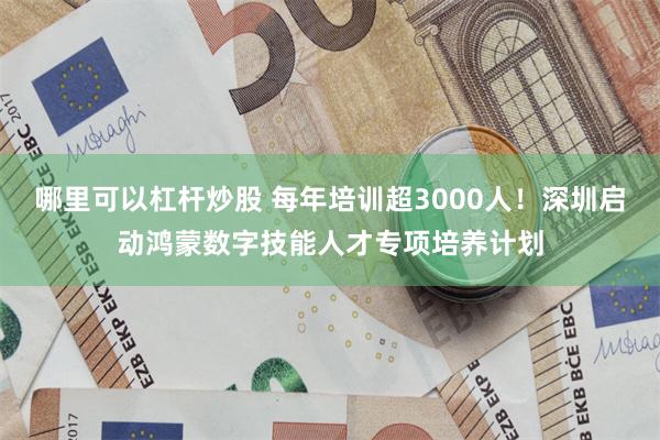 哪里可以杠杆炒股 每年培训超3000人！深圳启动鸿蒙数字技能人才专项培养计划