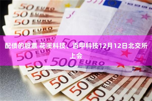 配债的股票 花溪科技、百甲科技12月12日北交所上会