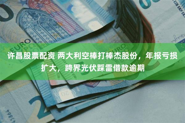 许昌股票配资 两大利空棒打棒杰股份，年报亏损扩大，跨界光伏踩雷借款逾期